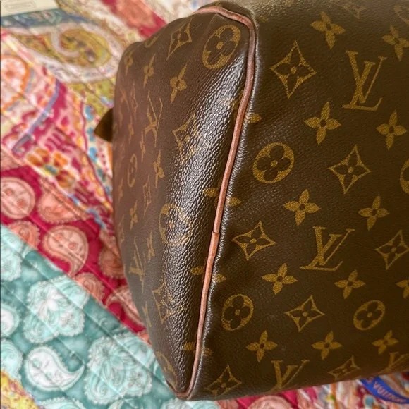 Louis Vuitton Monogram Speedy 35 Satchel - Brown & Tan - Picture 9 of 17